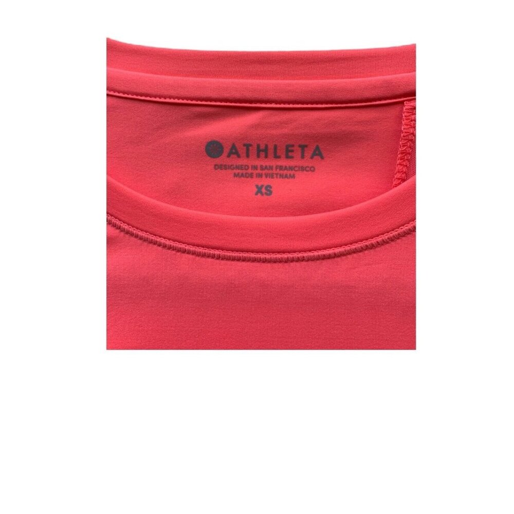 Athleta Sunlover UPF Tulip Back Long Sleeve Workout Top Size XS Coral Rash Guard - Picture 5 of 8